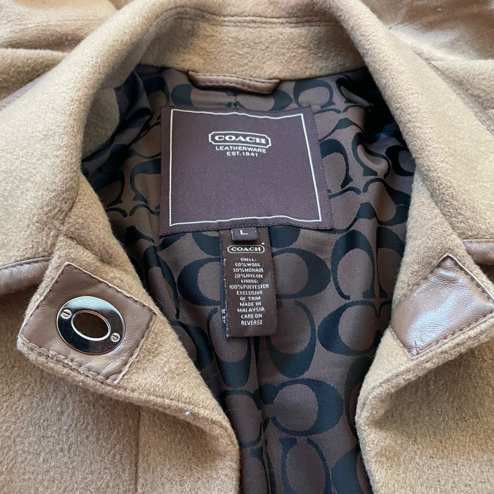 Coach Camel Wool Blend Coat
